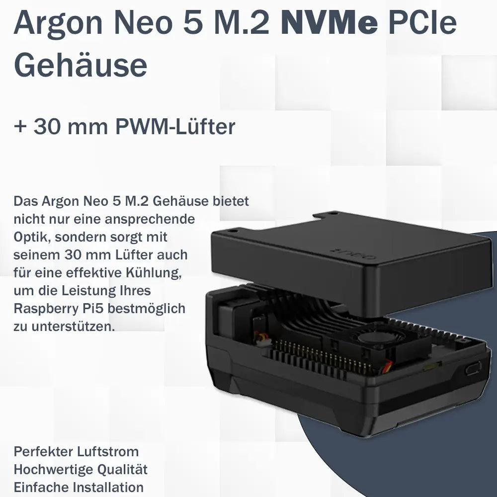 Smarthomezentrale ioBroker Raspberry Pi 5 Argon NEO 5 M.2 NVME SSD