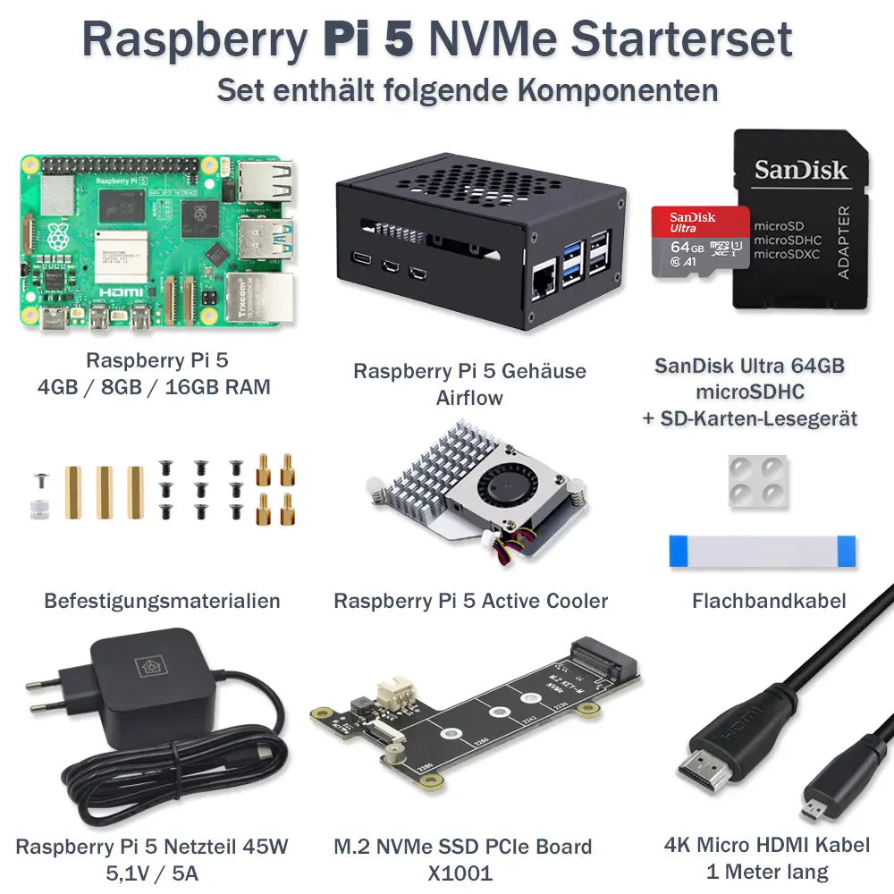 Raspberry Pi 5 PCIe M.2 NVMe - Kit