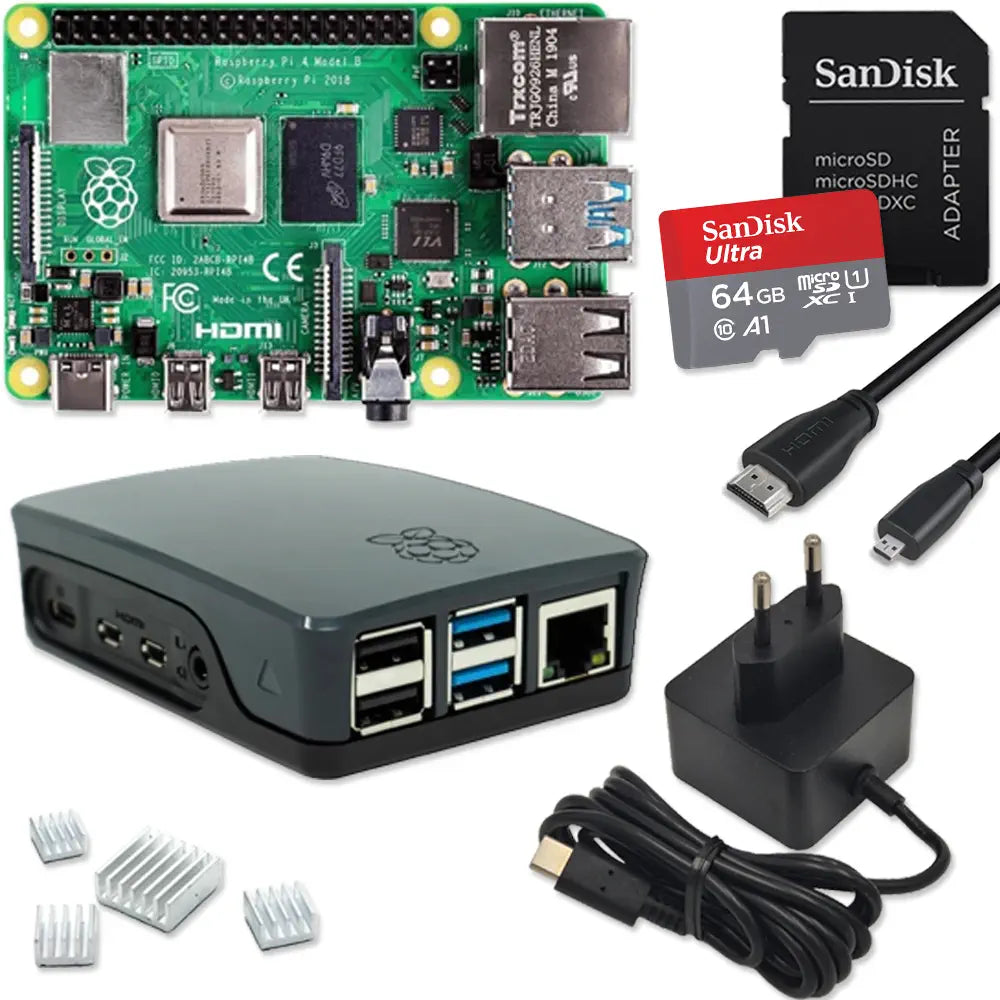 Raspberry Pi 4 Starter-Set Schwarz