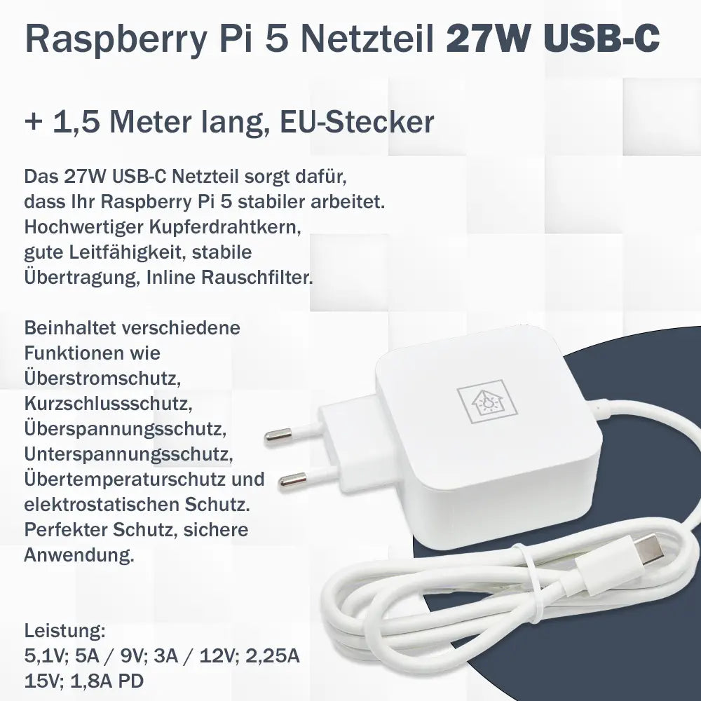 Raspberry Pi 5 Desktop-Starter-Kit Rot/Weiß