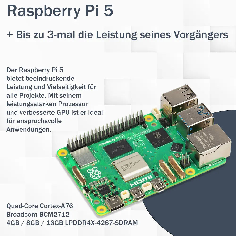 Home Assistant Smarthomezentrale | Raspberry Pi 5 | Air-Flow Metallgehäuse | SSD | Home Assistant OS