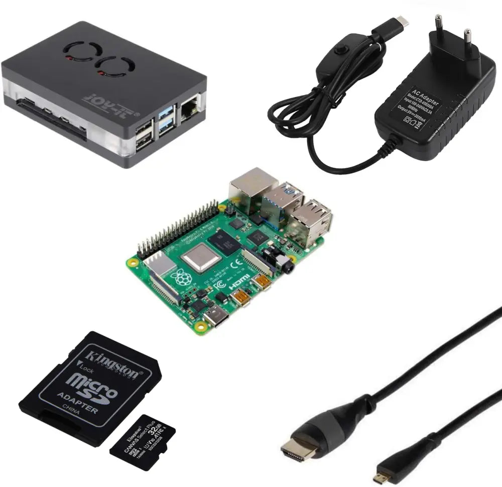 Raspberry Pi 4 Model B Desktop-Starter-Kit (32 GB, magnetisches Gehäuse)