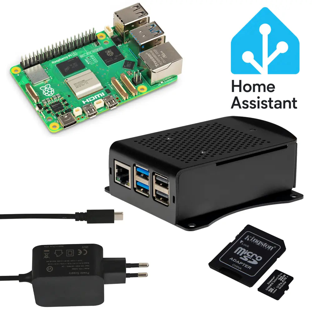 Smarthomezentrale Home Assistant Raspberry Pi 5 auf 64GB SD-Karte
