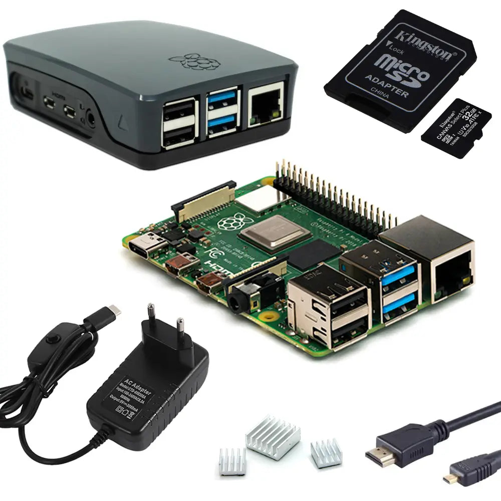 Raspberry Pi 4 Model B Desktop-Starter-Kit (32 GB, schwarz)