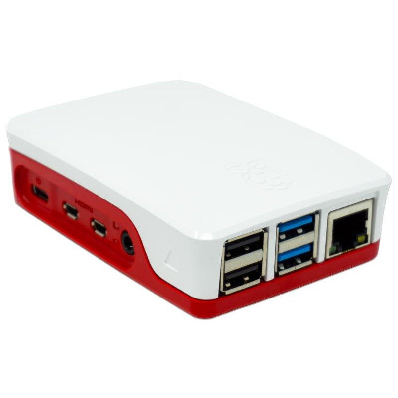official Raspberry Pi 4 case red and white