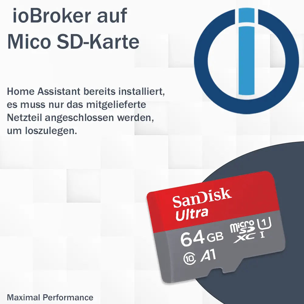 Smarthomezentrale ioBroker Raspberry Pi 5 auf SD-Karte