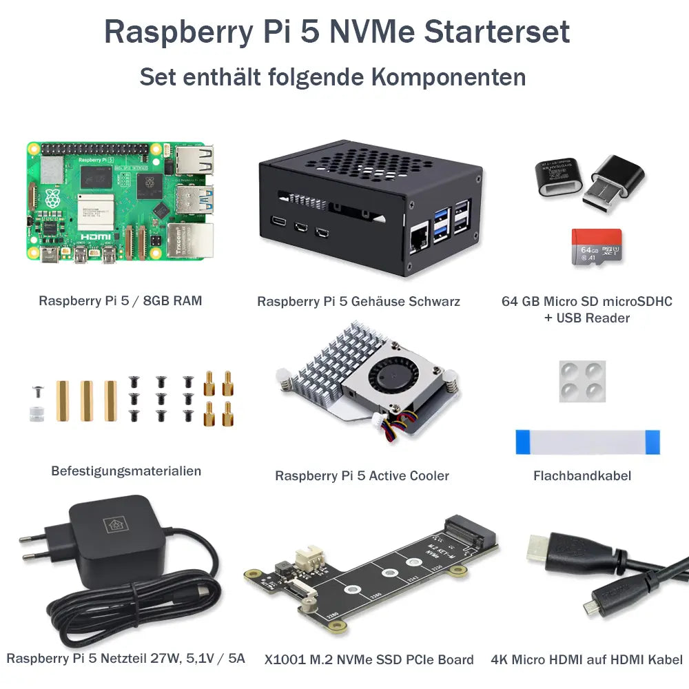 Raspberry Pi 5 PCIe M.2 NVMe - Kit