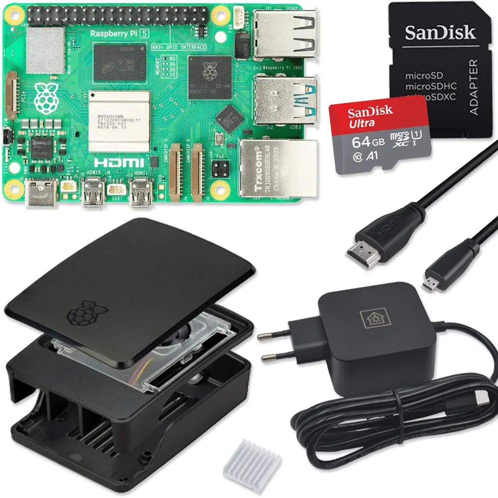 Raspberry Pi 5 Desktop-Starter-Kit Schwarz
