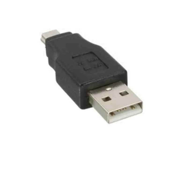 USB 2.0 adapter, plug A to mini 5-pin adapter black